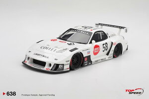 Top Speed 1/18 �~�j�J�[ ���W�� �v���|�[�V�������f�� 2024�N �}�c�_ MAZDA - RX-7 (FD3S) No.58 LB SUPER SILHOUETTE COLLET ATHLETE 2024 �z���C�g