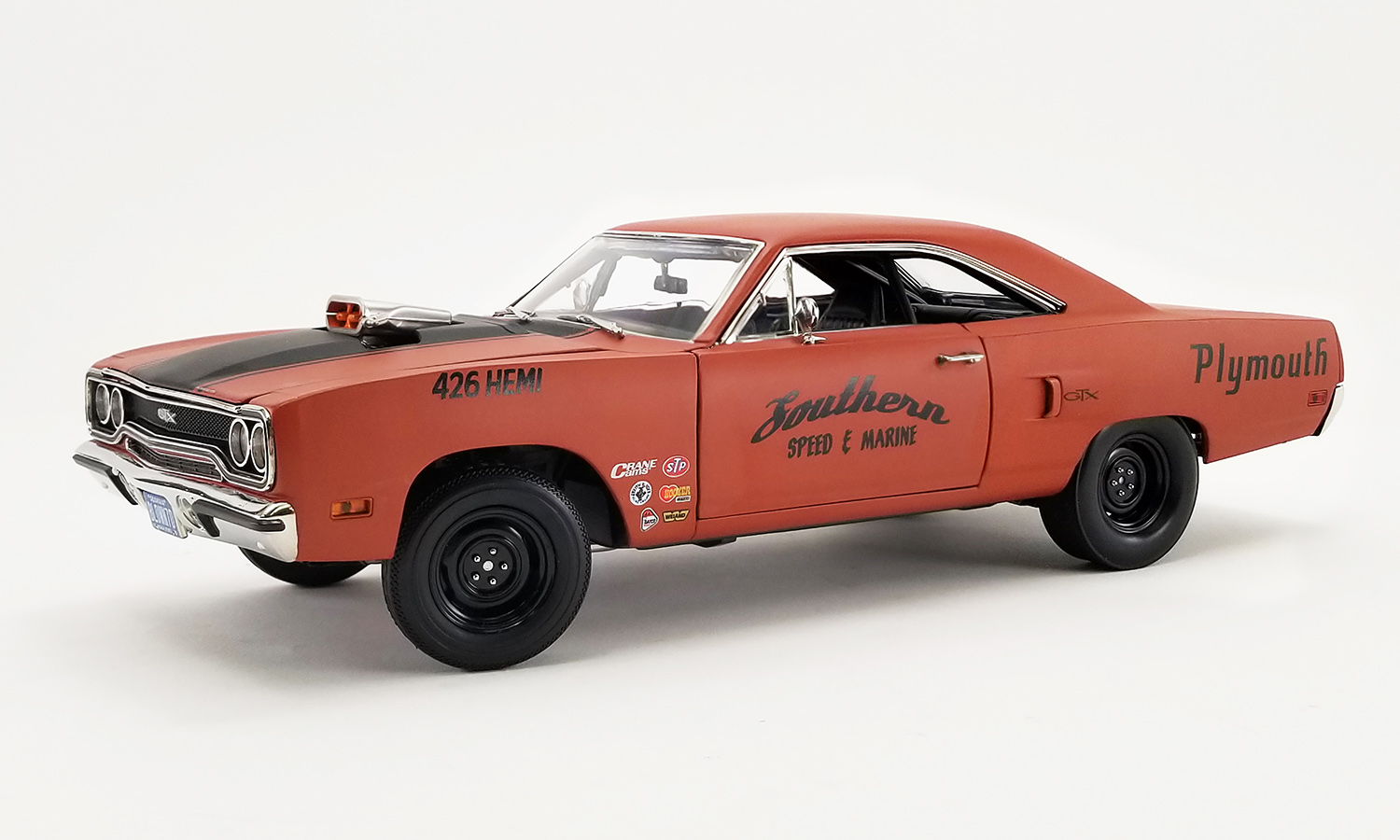 GMP FCA Plymouth Division ライセンス商品 GMP 1 18 ミニカー ダイキャストモデル 1970年モデル プリムス 1970 Plymouth GTX - Drag Car - Southern Speed  Marine