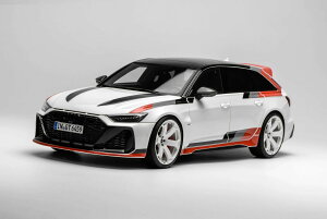 MotorHelix [^[wbNX 1/18 ~jJ[ W v|[Vf 2021Nf AEfB AUDI RS6 Avant GT 2021 Arkona White / Black-Orange Livery zCgEubNEIW