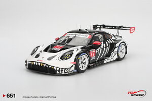 Top Speed 1/18 �~�j�J�[ ���W�� �v���|�[�V�������f�� 2025�NIMSA �v�`�E���}�� �|���V�F PORSCHE - 911 992 GT3 R TEAM AO RACING No.77 PETIT LE MANS 2025 LAURIN HEINRICH - KLAUS BACHLER - MICHAEL CHRISTENSEN