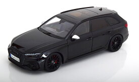KiloWorks 1/18 ミニカー ダイキャストモデル 2020年モデル アウディ AUDI - A4 RS4 AVANT SW STATION WAGON 2020 ブラックメタリック