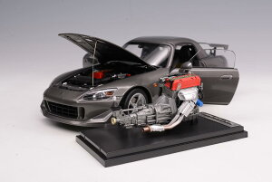 MotorHelix [^[wbNX 1/18 ~jJ[ _CLXgf 2009Nf z_ Honda S2000 Type-S 2007 Moon Rock Metallic [bN^bN 1/18scale F20CGW/ 1/87 Key Holder t