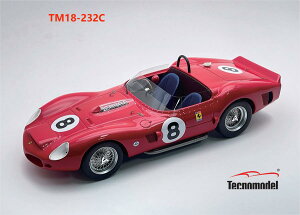 Tecnomodel テクノモデル 1/18 ミニカー レジン プロポーションモデル 1962年400km BRIDGHAMPTON 優勝モデル フェラーリ FERRARI - 330 TRI/LM SPIDER 4.0L V12 TEAM NORTH AMERICAN RACING N.A.R.T. No.8 WINNER 400km BRIDGHAMPTON 1962