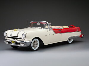 Sun Star 1/18 ミニカー ダイキャストモデル 1955年モデル ポンティアック Pontiac Star Chief Open Convertible 1955 - Bolero Red/Castle Gray レッド・グレー