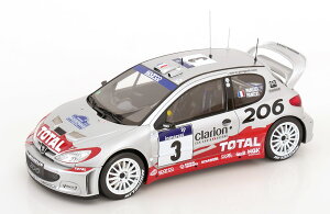 Otto Mobile otm1085 Ibgr 1/18 ~jJ[ W v|[Vf 2002N[Ec[EfERZ Df vW[ PEUGEOT 206 WRC TEAM PEUGEOT TOTAL No.3 WINNER RALLY TOUR DE CORSE 2002 GILLES PAN