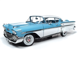 Autoworld GM Chevy Division ライセンス商品 1 18 ミニカー ダイキャストモデル 1958年モデル シボレー ベルエア 再再販 Impala Diecast カシミヤブルー1958 Cashmere Bel by Car Model Cream Blue Chevrolet and バーゲンセール Air