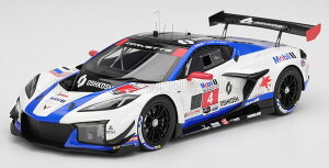 Top Speed 1/18 �~�j�J�[ ���W�� �v���|�[�V�������f�� 2025�N�Z�u�����O12���� �V�{���[ �R���x�b�g CHEVROLET - CORVETTE Z06 GT3.R 5.5L V8 TEAM PRATT MILLER MOTORSPORT No.4 IMSA 12h SEBRING 2025 NICKY CATSBURG - TOMMY MILNER - 