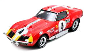 Spark 1/18 �~�j�J�[ ���W�� �v���|�[�V�������f�� 1968�N���}��24���� �V�{���[ CHEVROLET - CORVETTE C3 L88 7.0L V8 TEAM SCUDERIA FILIPINETTI No.4 24h LE MANS 1968 JEAN MICHEL GIORGI - SYLVAIN GARANT