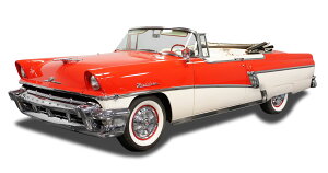 Sun Star 1/18 �~�j�J�[ �_�C�L���X�g���f�� 1956�N���f�� �}�[�L�����[ Mercury MontClair Open Convertible 1956 - Carousel Red/Classis White ���b�h�E�z���C�g