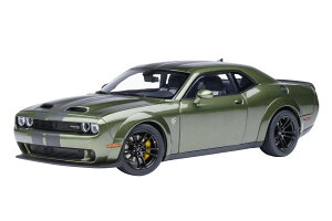 AUTOart �I�[�g�A�[�g 1/18 �~�j�J�[ �R���|�W�b�g�_�C�L���X�g���f�� 2022�N���f�� �_�b�W �`�������W���[ DODGE - CHALLENGER SRT JAILBREAK COUPE 2022 - F8 Green ���^���b�N�O���[��/�J�[�{���X�g���C�v