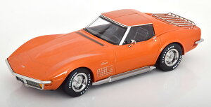 KK Scale 1/18 �~�j�J�[ �_�C�L���X�g���f�� 1972�N���f�� �V�{���[ CHEVROLET CORVETTE C3 1972 - WITH REMOVABLE ROOF PARTS- T Bar ���[�t�E���� �I�����W