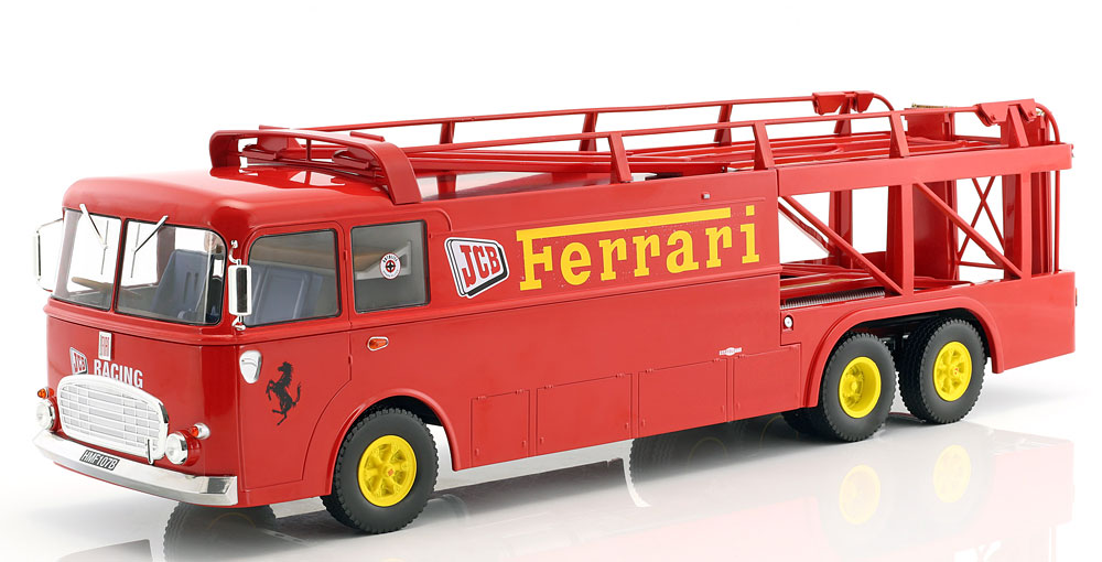 Norev 欧州専用商品 日本未発売モデル ノレヴ 1 18 ミニカー ダイキャストモデル 1965年モデル フィアット JCB Ferrari 306 2 2021年レディースファッション福袋 1:18 Bartoletti Racing red transporter 半額 トランスポーターFiat