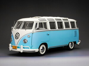 Sun Star 1/12 �~�j�J�[ �_�C�L���X�g���f�� 1961�N���f�� �t�H���N�X���[�Q�� 1962 Volkswagen Samba - White/Blue White �z���C�g�E�u���[