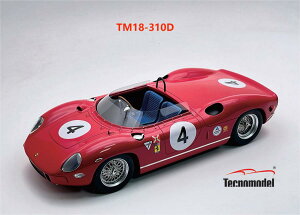 Tecnomodel eNmf 1/18 ~jJ[ W v|[Vf 1964NJi_E[^[X|[cGP Df tF[ FERRARI - 330P 4.0L V12 TEAM N.A.R.T. NORTH AMERICAN RACING No.4 WINNER CANADA MOSPORT GP