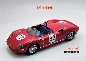 Tecnomodel eNmf 1/18 ~jJ[ W v|[Vf 1964N500KM BRIDGEHAMPTON tF[ FERRARI - 330P 4.0L V12 TEAM N.A.R.T. NORTH AMERICAN RACING No.82 500km BRIDGEHAMPTON 1964 JOHN FULP