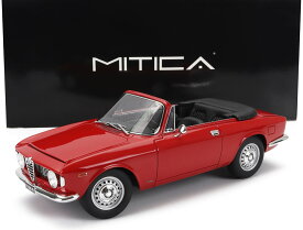 Mitica 1/18 ミニカー レジン プロポーションモデル 1964年モデル ALFA ROMEO GIULIA 1600 GTC CABRIOLET OPEN 1964 INTERIOR BLACK - ROSSO ALFA レッド