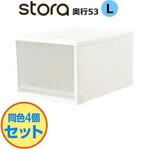 【セット特価】JEJ ストラ クローゼット用 L 奥行53cm 高さ30cm ホワイト≪4個セット≫【送料無料】