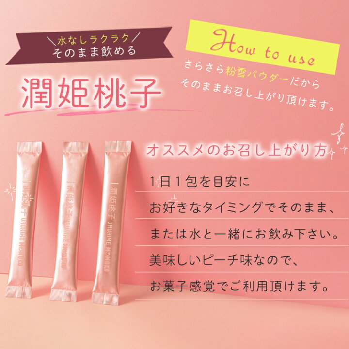 楽天市場】飲むセラミド潤姫桃子URUHIMEMOMOKO（润姬桃子 