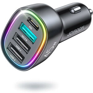 Joyroom VK[\Pbg}[dyPDQC3.0/45W/}[d/4|[gz J[`[W[ usb Type-C [\Pbg ԍڏ[d X}z[d ő3A car charger iPhone Sony Google S