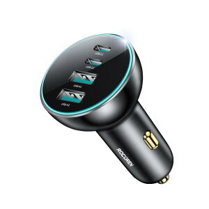 ROCOREN 70W カーチャージャー シガーソケット usb-c 4ポート【PD 35W+QC 35W】 PD3.0/QC4.0+/PPS対応70W 車充電器 しがーソケット usb 急速充電器 iPhone 16/15/14/13/12, Gala