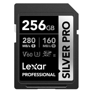 Lexar Professional SDXC 256GB SILVER PRO UHS-II V60 őǎ280MB/s ő发160MB/s Ki T|[g