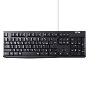 obt@[ BUFFALO USBڑ LX^_[hL[{[h OP[u ubN BSKBU108LBKyWindows/PS4/Nintendo SwitchΉz