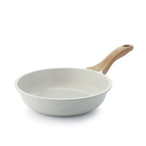 SENSARTE フライパン 24cm セラミックコーティング IH対応 ガス火対応 焦げ付きにくい 軽量 お手入れ簡単 有害物質不使用 ノンスティック加工 こびりつきにくい ホワイト 高熱効率