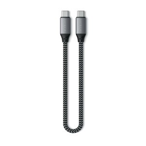 SATECHI USB-C to USB-C ケーブル、10インチ/25cm、USB4 ケーブル、100W Power Delivery、最大 8K 60Hz、40Gbps データ転送、MacBook Air  Pro M4 M3、iPhone