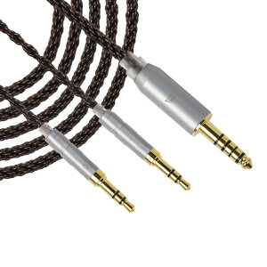 okcsc ZT8 ヘッドホンケーブル 両端3.5mm 交換ケーブル イヤホン・ヘッドホン用 8芯 純銅 Hifiman用 HE4XX・HE-350・HE1000に適合 4.4mmバランス(5極)⇔3.5mmプラグ(3極)x2