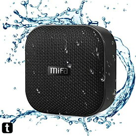 MIFA A1 Bluetoothスピーカー 防水耐衝撃 コンパクトで持ち運びに便利 Micro SDカード対応 USB充電 ワイヤレス True Wireless Stereo機能でステレオサウンド 12時間連続再生 マイク内蔵 吸盤付き