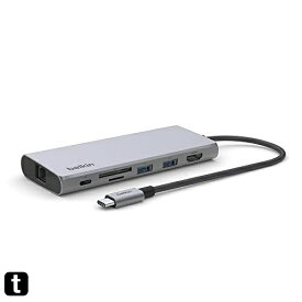 Belkin 7 in 1 USB-C 2.5Gbps イーサネットハブ USB-C PD 100W 4K HDMI SDカード iPad/iPad Pro/iPad mini/MacBook/M1M2 MacBook Pro/M1M2 M