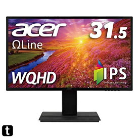 Acer モニター OmegaLine EB321HQUDbmidphx 31.5インチ IPS 非光沢 WQHD 75Hz 4ms HDMI DVI DisplayPort PIP/PBP VESAマウント対応 スピーカー内蔵 高さ調整