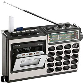 とうしょう ラジカセ (AM/FMラジオ (ワイドFM対応)) 高感度集音内蔵マイク付き 再生機能 録音機能 ブラック TLS-8800