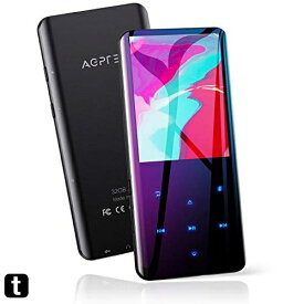 MP3プレーヤー AGPTEK Bluetooth5.2 32GB内蔵 mp3プレイヤー 3D曲面 音楽プレーヤー スピーカー内蔵 HIFI高音質 2.4インチ大画面 デジタルオーディオプレーヤ 小型 FMラジオ ダイレクト録音 最大128