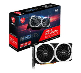 MSI Radeon RX 6600 XT MECH 2X 8G OC ゲーミンググラフィックカード - 8GB GDDR6 2602MHz PCI Express 4 128ビット 3X DP v 1.4 HDMI 2.1 (4K &