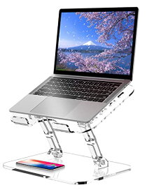 Lpoake ノートパソコンスタンド ノートPCスタンド laptop stand パソコンスタンド タブレットスタンド ipad スタンド ノートパソコン 台 無段階高さ/角度調整 人間工学設計 姿勢改善 腰痛/猫背/肩こり解消 滑り止