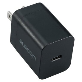 エレコム 充電器 Type-C USB-C 20W USB PD対応 1ポート PSE認証品 GaN採用 折りたたみ式プラグ ブラック EC-AC6820BK