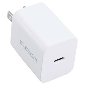 エレコム 充電器 Type-C USB-C 20W USB PD対応 1ポート PSE認証品 GaN採用 折りたたみ式プラグ ホワイト EC-AC6820WH