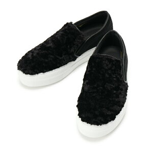PELLICO SUNNY y[RTj[ GIOIA 0001-2 FUR/SUEDE 3.5cm t@[XG[h Xb|V[Y BLACK