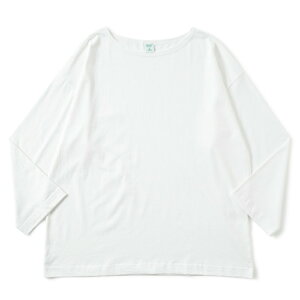 GICIPI ジチピ 2507P CANOCCHIA Jersey Doppio Ritorto カノーッキア リラックスフィット 9分袖カットソー BIANCO