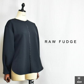 [sale] raw fudge ローファッジ 7633711 ダンボールニットタックスリーブプルオーバー　日本製　サイズM colブラック(03) 072311501022 col13