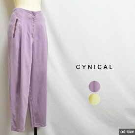 CYNICAL シニカル 612-96084 セルロース100% 滑らかテーパードパンツ！中国製 サイズ02 colピンク(16) イエロー(33) 072605531039 col71 31