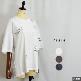 Praia プライア LEO-2674 マルチグラフィック・フレアーTシャツ！中国製 サイズF colオフ ブラウン ブラック 072605540023 col04 43 13