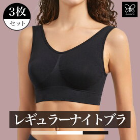 【50%OFF クーポン配布中】＼1枚563円 3枚セット／ ナイトブラ 昼夜兼用 育乳 ノンワイヤーブラ ブラセット 大きいサイズ ブラジャー スポーツブラ スポブラ マタニティブラ ヨガ スタンダード 谷間 脇高 産後 垂れ防止 無地 まとめ買い 送料無料 Ms.BONITA ミズボニータ