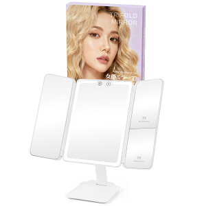 ���D�~���[ LED���C�g �O�ʋ� 3�{&5�{�g�勾�t�� �܂肽���� 3���F�ؑ� ���邳���i�K���� ���~���[ ���ϋ� ���C�N �������[�@�\ �����Y��h�~�@�\ 180�x��] 750mAh��e�� USB�[�d�� �p�x���� 