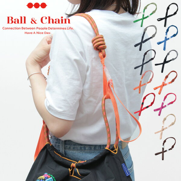 【正規】ボールアンドチェーン 正規 ball&chain ストラップ パラコードストラップ バッグ エコバッグ ショッピングバッグ トート ショルダー 斜めがけ 肩がけ p-strap SAN HIDEAKI MIHARA 三原英詳【公認】【楽ロジ】