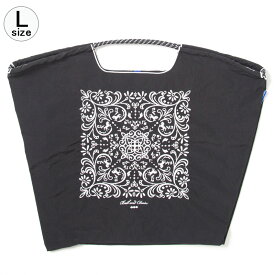 【正規品】ボールアンドチェーン エコバッグ ball&chain ダマスク DAMASUK ブラック BLACK オリジナル Mサイズ Lサイズ ショッピングバッグ トートバッグ A4 刺繍 ball and chain