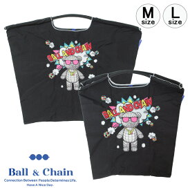 【正規品】ボールアンドチェーン エコバッグ ball&chain KUMA BOOM クマブーム ブラック オリジナル Mサイズ Lサイズ ショッピングバッグ トートバッグ A4 刺繍 ball and chain