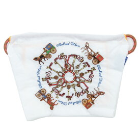 【正規品】ボールアンドチェーン ポーチ エコバッグ ball&chain pouch KEY & CARRIAGE キー&キャレッジ WHITE ホワイト ショッピングバッグ 刺繍 ball and chain