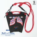 【正規品】ボールアンドチェーン エコバッグ ball&chain ミニショルダー SAN HIDEAKI MIHARA サンヒデアキミハラ スカーフ リボン ブラック Sサイズ 刺繍 斜め掛け ショッピングバッグ トートバッグ 刺繍 ball and chain
